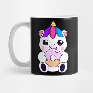 Kawaii Unicorn eating Donut Mug